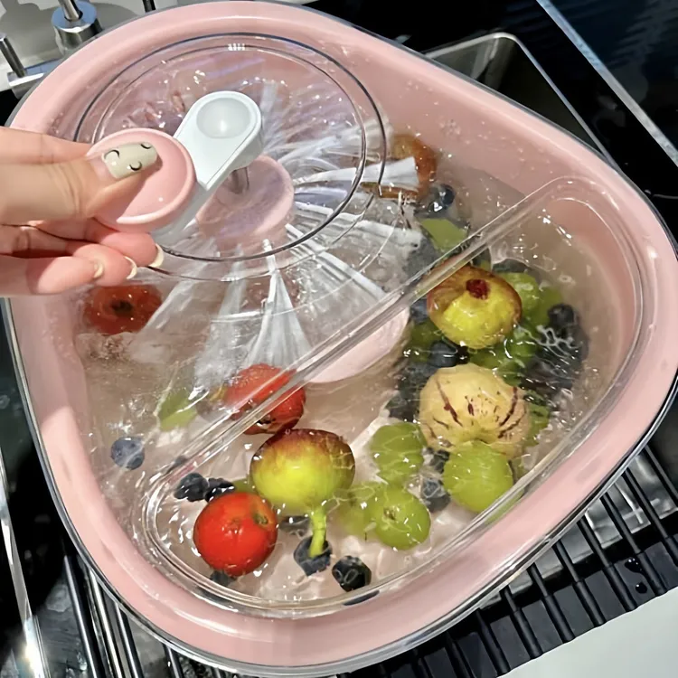 果蔬清洗盆洗水果神器免手洗果盆去农残污渍家用多功能小型沥水篮