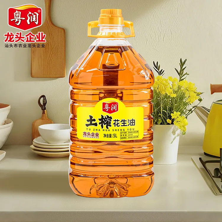 粤润家用食用油古法土榨花生油纯正花生油家用