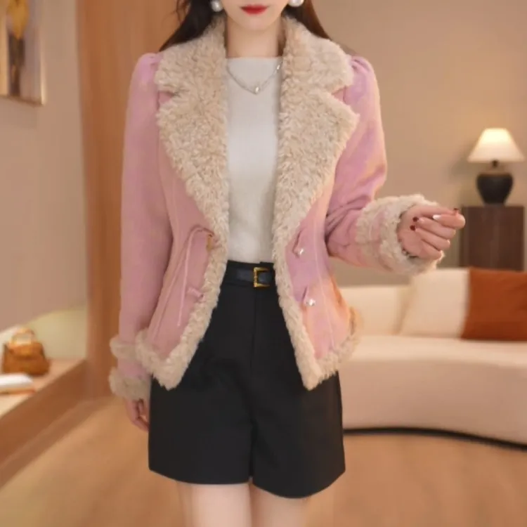 【外套】冬季新款显瘦优雅休闲百搭气质修身女士外套M-2XL