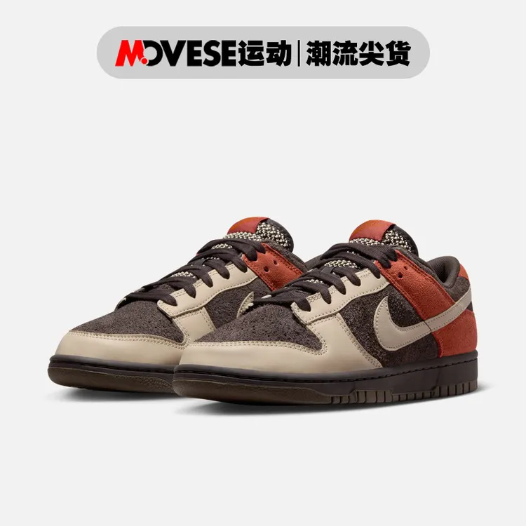 Nike耐克DunkLow小熊猫棕黑男女子低帮潮流休闲复古FV0395-200
