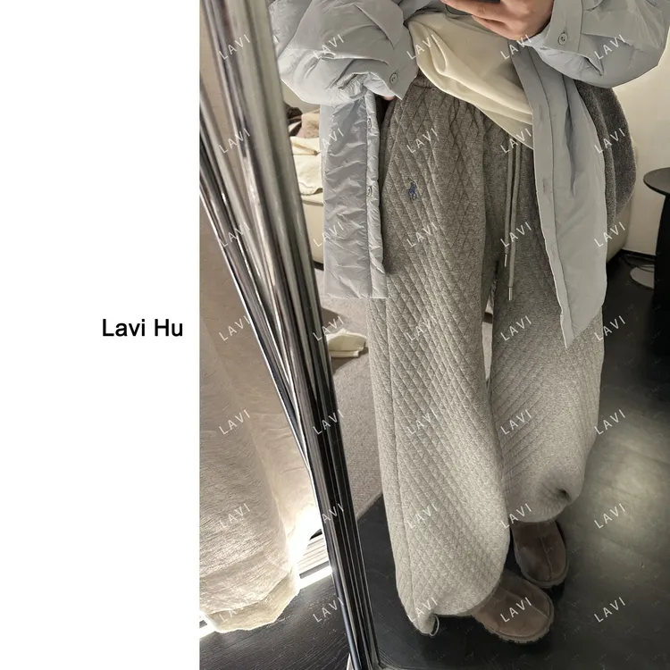 十月彩絮 保暖极简风束脚裤休闲裤2649