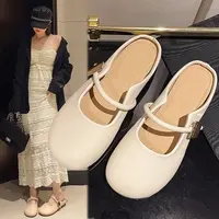 【万达清仓】软底拖鞋女网红外穿懒人百搭方扣包头2025新款单鞋1-3