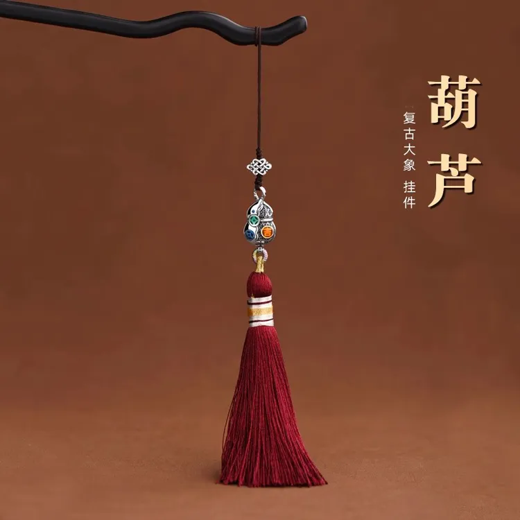 925银葫芦手机链挂件男女创意礼品diy配饰包包汽车流苏车挂挂饰品