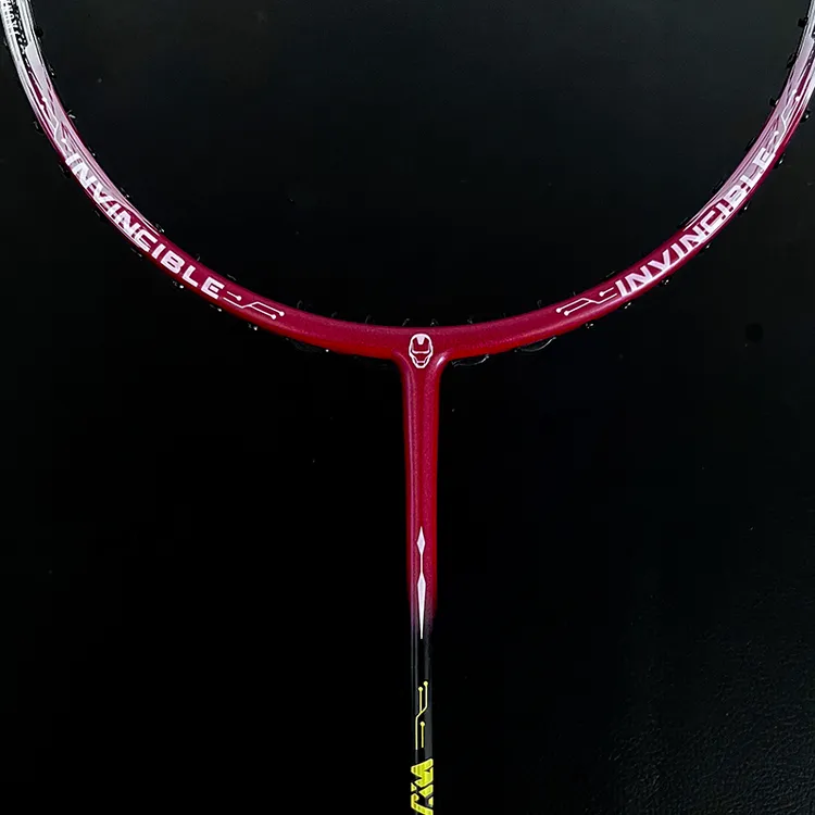 外贸样拍钢铁侠烫金全碳素纤维5U耐打训练进攻专业比赛级球拍