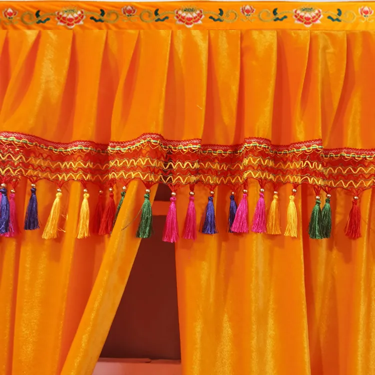 背景帘佛龛遮挡帘刺绣佛堂装饰佛帐帘布帷幔挂佛帘桌布桌裙桌帘