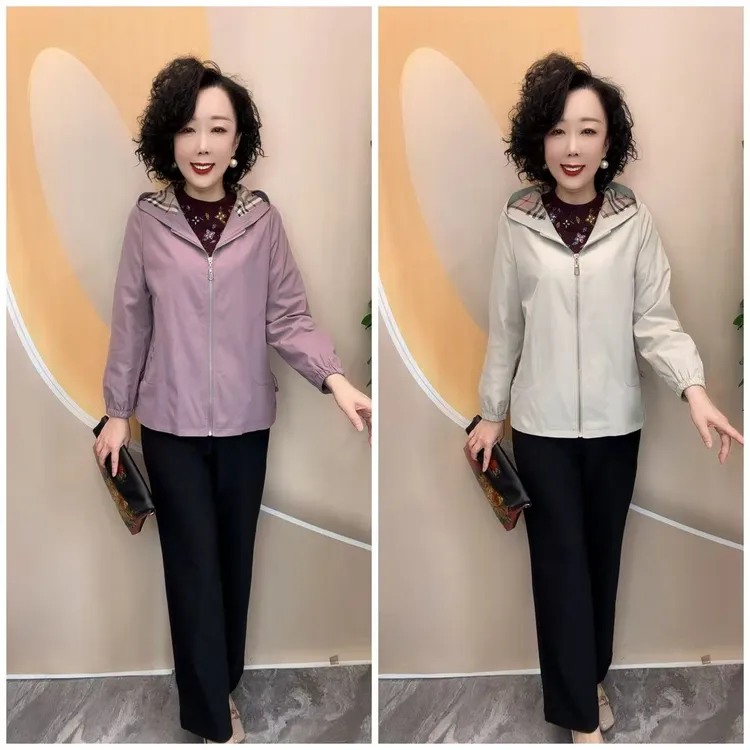 2520新款格帽纯色时尚百搭加里衬休闲外套上衣，64衣长