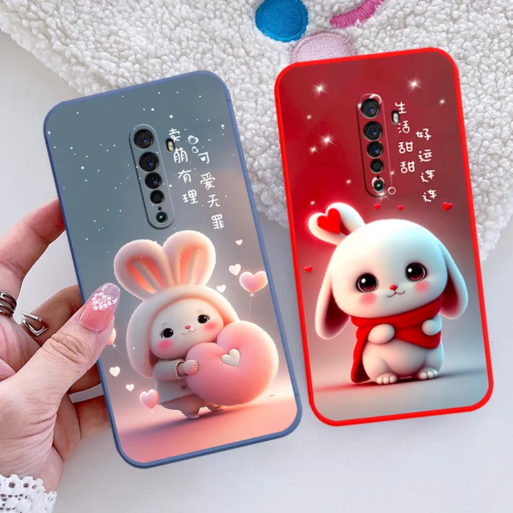 适用OPPO Reno2手机壳PCKM00全包边防摔硅胶软壳新款磨砂卡通套