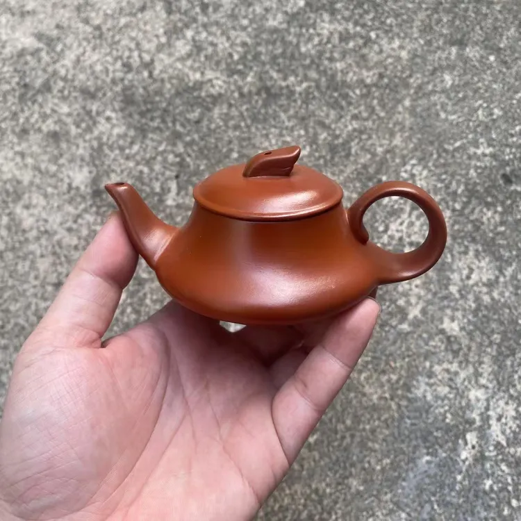 100毫升一帆风顺壶朱泥梅花七孔手拉壶DT