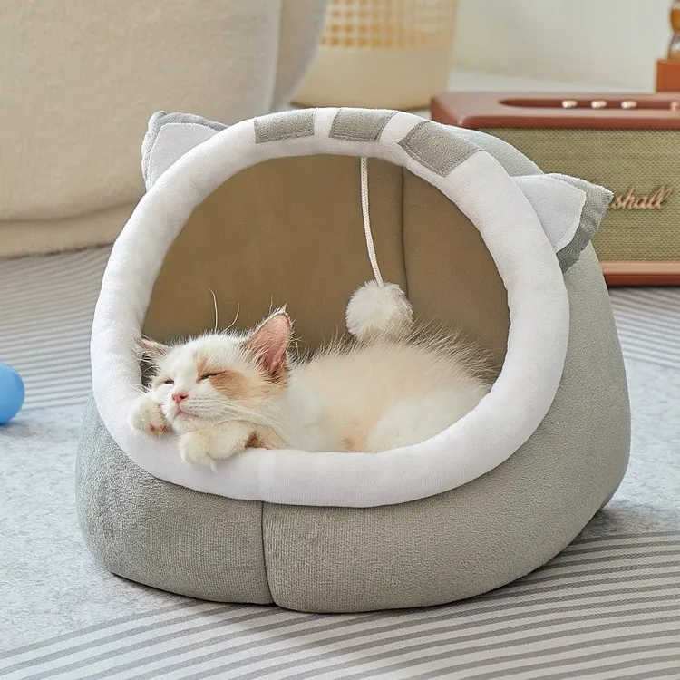 清碧斯猫窝冬天保暖半封闭式安全感猫咪睡窝四季通用狗窝狗窝