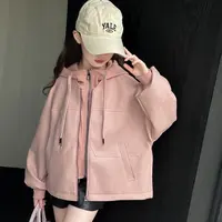女童夹克小个子常规款休闲女女装甜美风连帽网红加厚爆单百搭