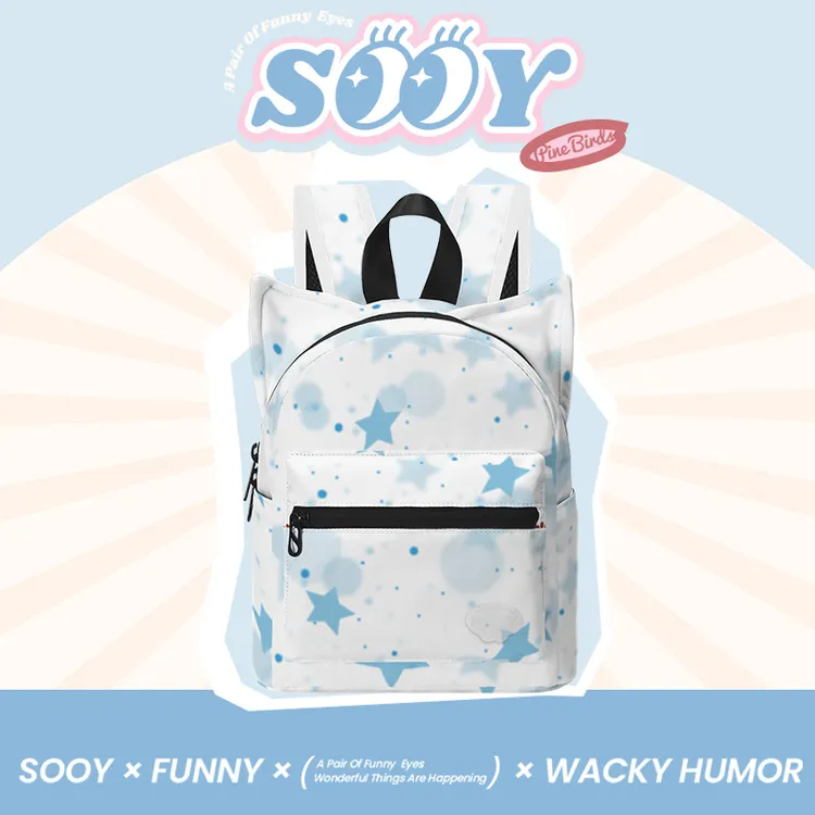 SOOY通勤女生高颜值小背包学生休闲书包推荐旅游出行猫耳双肩包