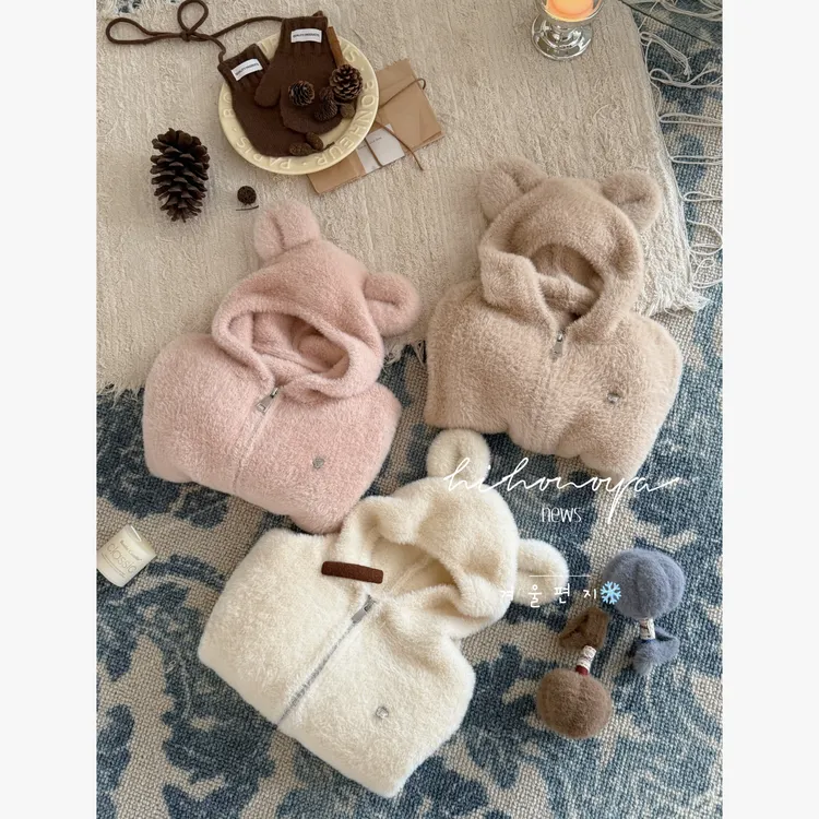 【树袋熊】十二Hihoniya~2025冬季亲子小熊软糯亲肤仿水貂毛外套