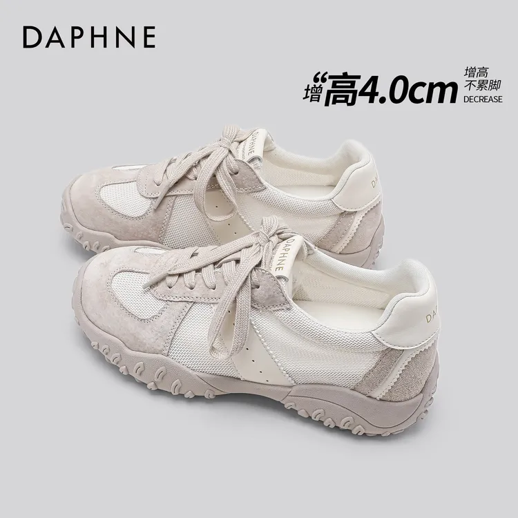 Daphne/达芙妮内增高透气网面德训鞋女2026夏轻便百搭运动阿甘鞋商品图