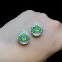 【上旭珠宝马哥推荐】天然翡翠A货满绿佛公 多样性发一件