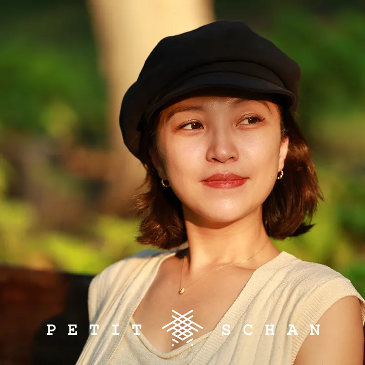 Petit Schan小闪 顽童 复古亚麻汉麻混纺报童帽