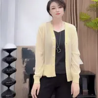 【U.M】艺术长廊100%兰精天丝V领针织开衫