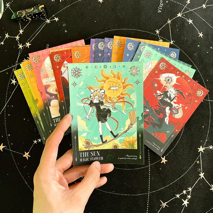 平拆【魔力觉醒】正版烫金绵纸明信片 妙妙原创