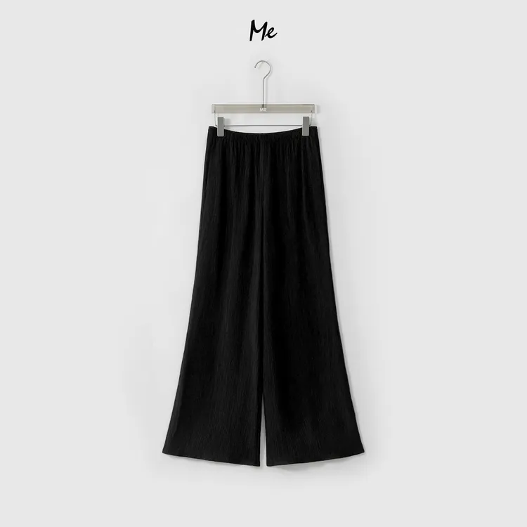 ME【早八微喇裤】褶皱肌理松弛高腰显瘦百搭时尚休闲裤子MESS4702