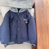 JMJQ深秋冬中小童韩版撞色连帽小熊棒球服运动休闲绗棉外套251090