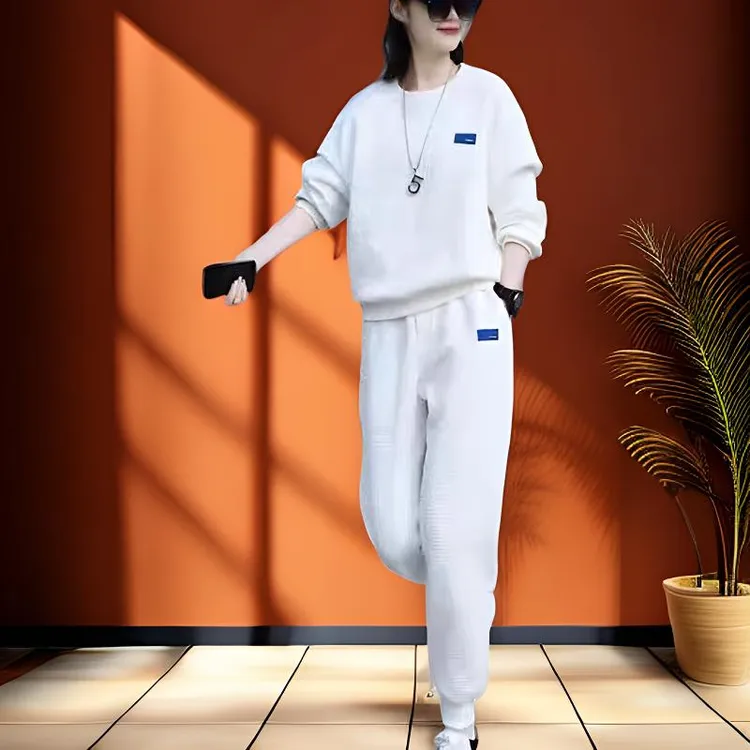 2025秋冬新款休闲运动套装女高级感时尚洋气减龄卫衣束脚裤两件套