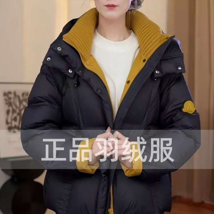 Y194【出口原单鸭绒】新款冬季高端专柜藏青蓝色羽绒服-喵喵