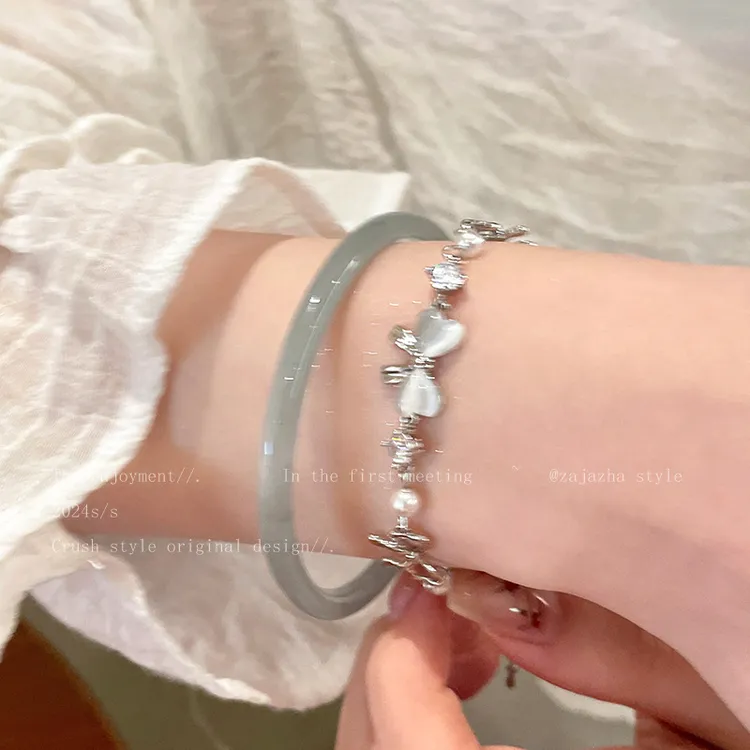合金手链 碎银子铃铛手链女新中式复古手串学生党ins小众设计手链