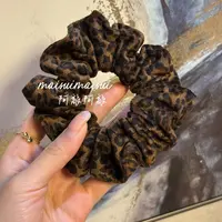 【阿敲】A2182~韩版豹纹发圈女大肠发圈高级感复古时尚-麦穗头饰