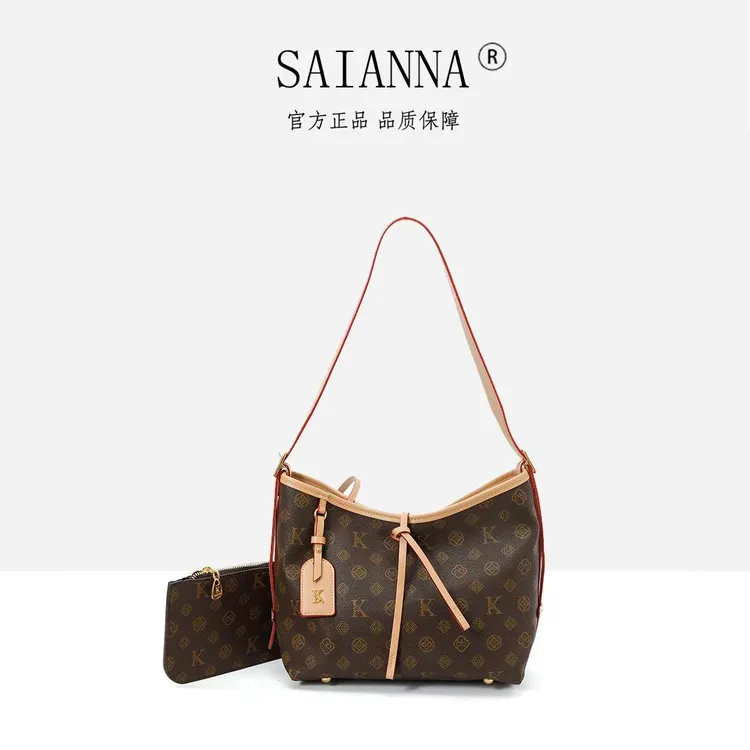 凯瑞奥单肩搭扣斜跨轻奢耐磨托特包单肩包女士