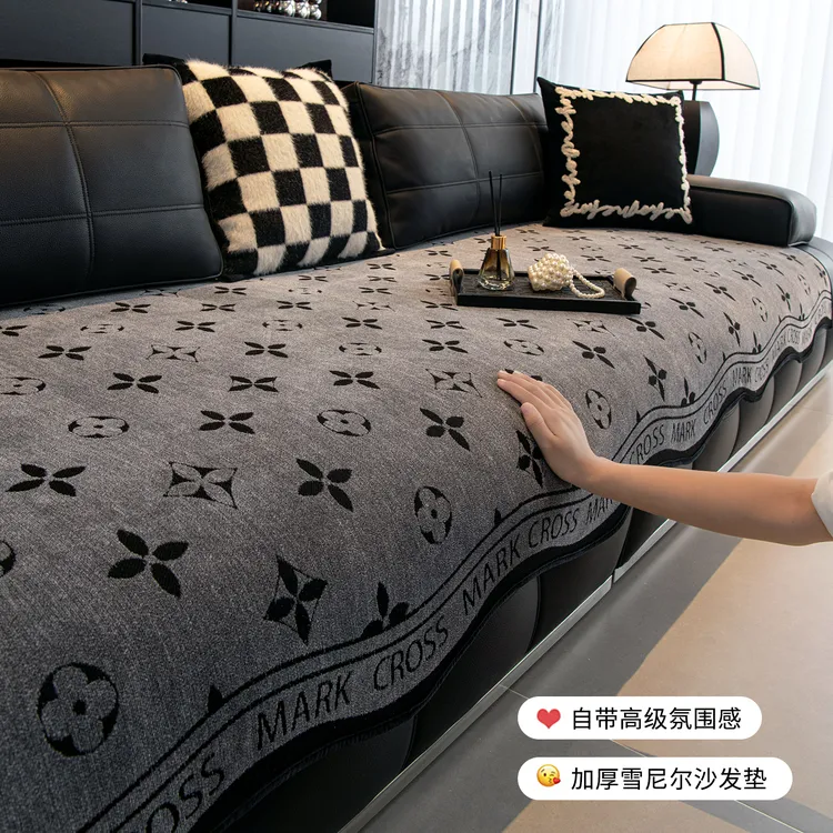 真皮专用坐垫沙发垫轻奢高级感简约现代2025新款四季通用防滑坐垫商品图