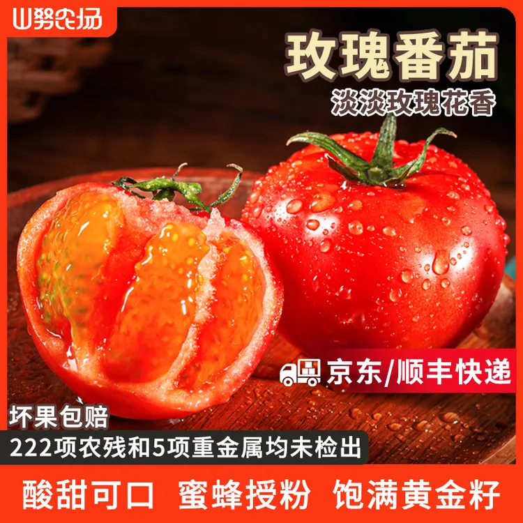 【顺丰&京东】山努玫瑰番茄水果自然熟草莓西红柿香甜多汁新鲜柿子