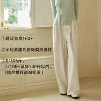 【冬季新款】AIRIQI都市通勤气质显瘦高腰阔腿梭织休闲裤AH44CK228
