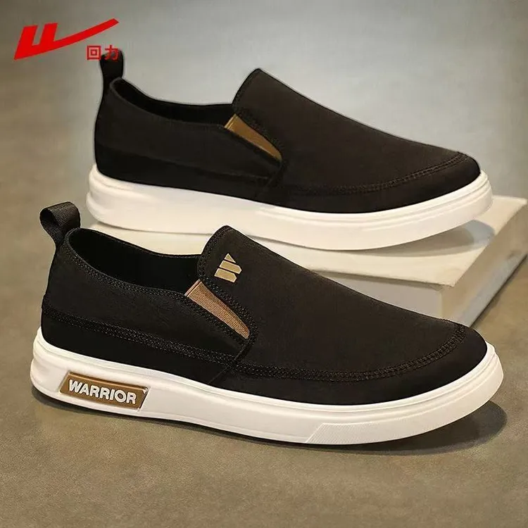回力男鞋一脚蹬帆布鞋男2025新款秋季透气中老年舒适老北京布鞋男