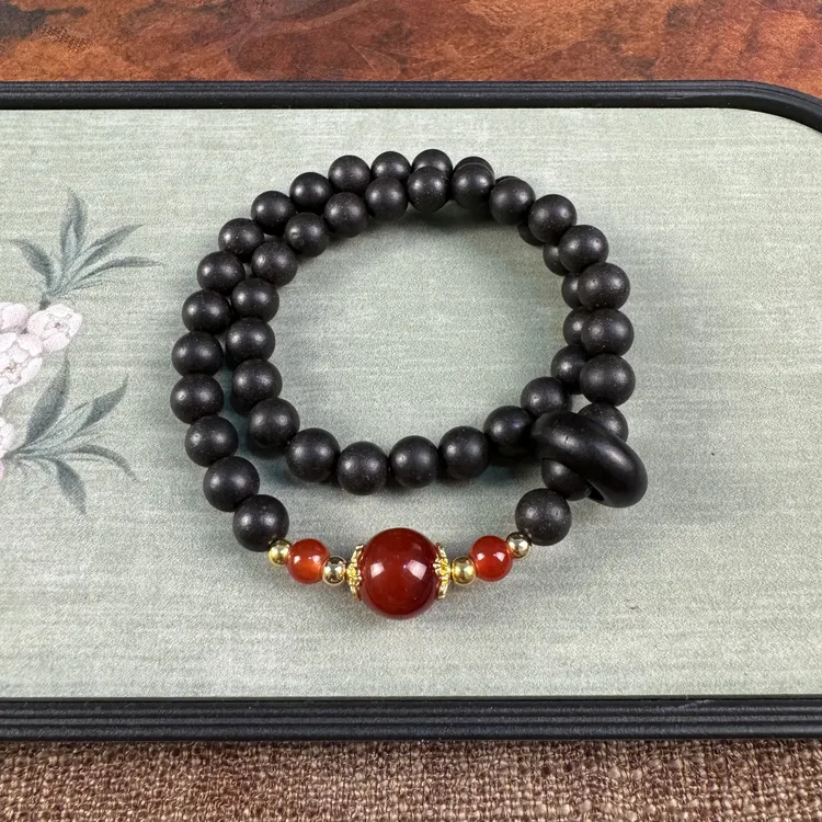 【小蛮腰】息肌丸香古法合香珠0.8cm双圈手串 配礼盒 