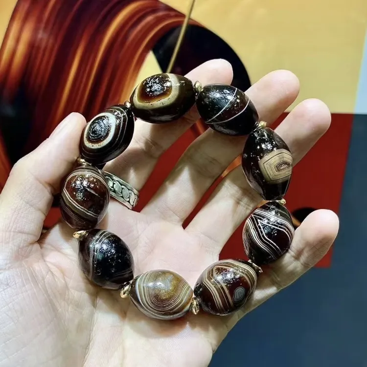 =西亚=千年缠丝玛瑙橄榄珠