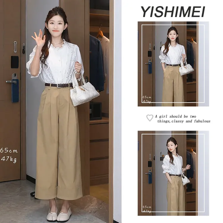春夏时尚穿搭2025年新款爆款韩版设计感上衣显瘦休闲裤两件套装