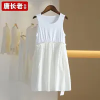 【半价q仓-唐长老自营】10728童装长款纯色淑女薄款舒适连衣裙N