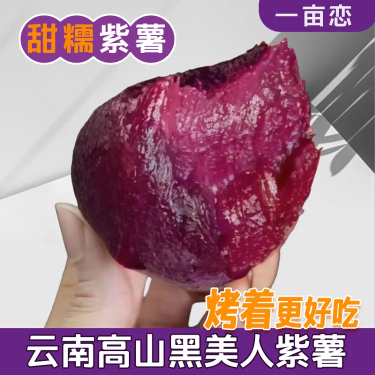【为烤而生的紫薯】云南黑美人紫薯软糯香甜满满花青素烤着吃的紫薯