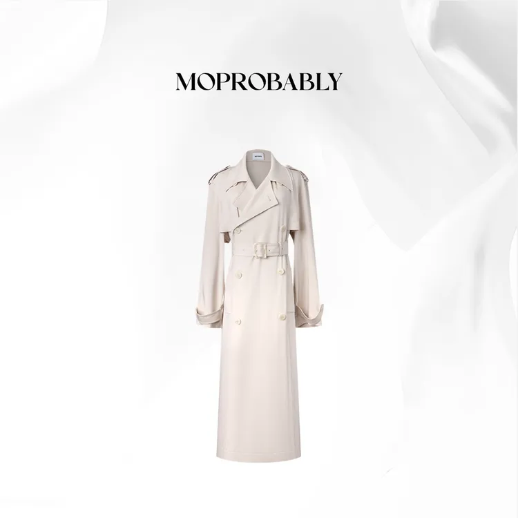 Moprobably贝贝「香榭丽舍大道」时尚百搭长款风衣外套L5156001