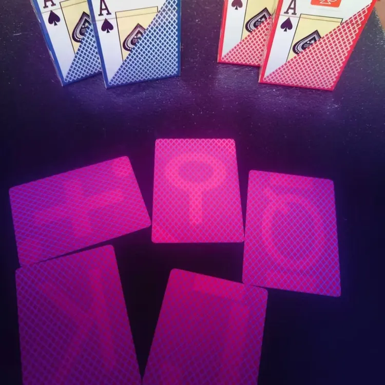 魔术扑克背面德州彤乐308白光可视花色数字高清无感表演道具