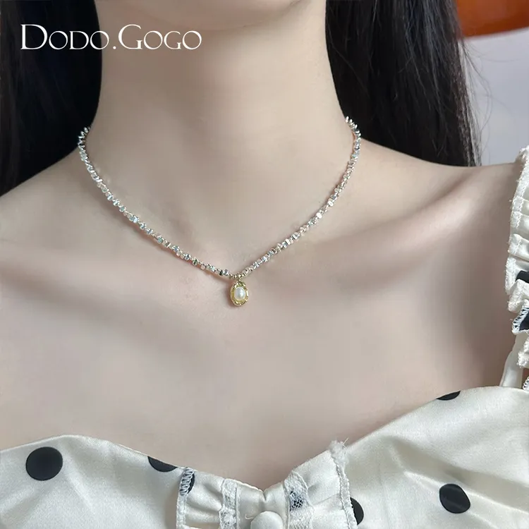 DODOGOGO 合金项链 气质轻奢时尚百搭法式小众简约ins甜美项链女