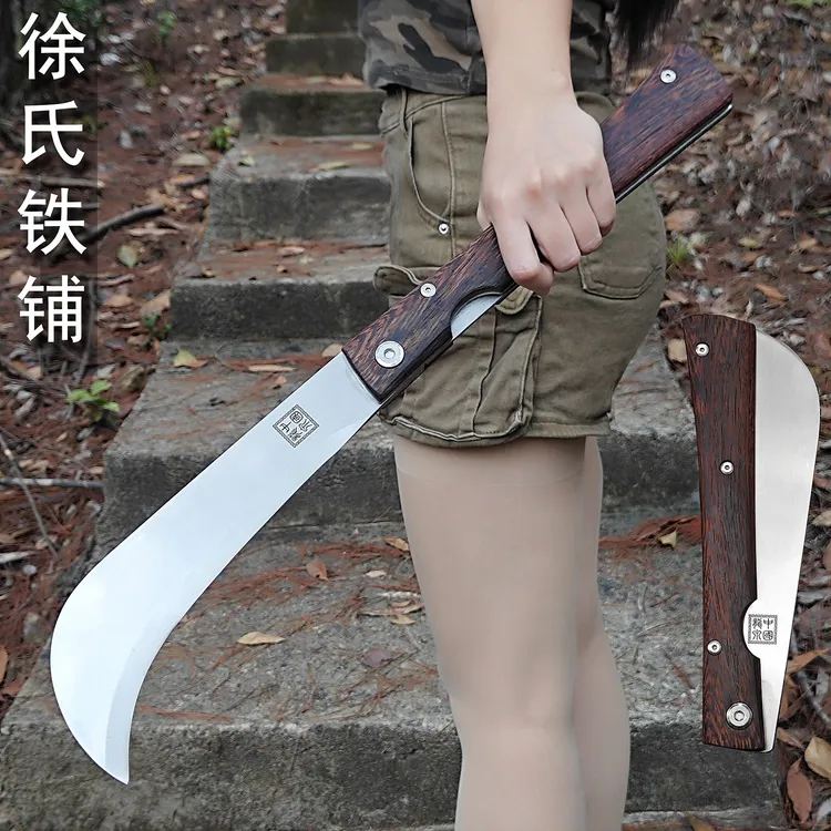 可折叠柴刀机械结构结实方便携带户外砍柴砍树野营开山开路砍柴刀