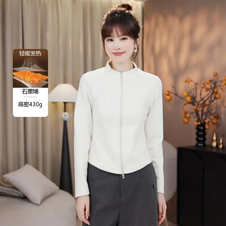 LMENY“石墨烯小蛮腰2.0”保暖绒面卫衣女25秋冬加厚外套25CL002