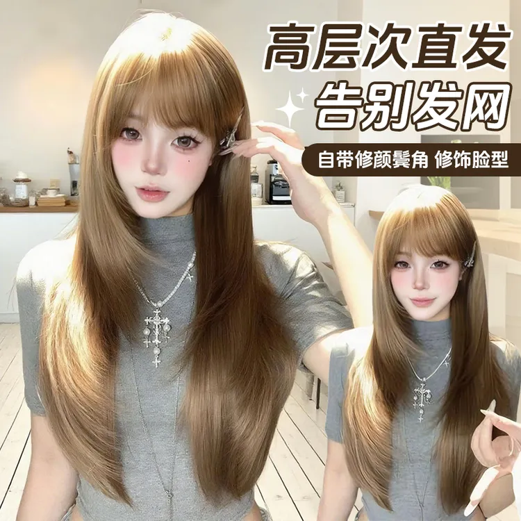 【吐司小猫】馥树新升级可以不用戴发网的假发自然精修全头套假发