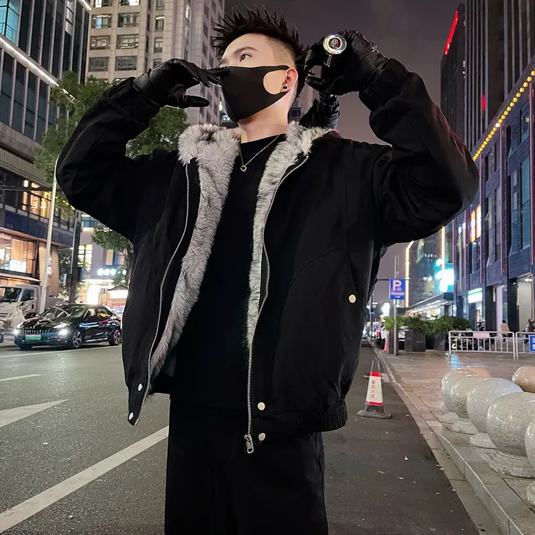 冬季新款高级座山雕棉服外套男士潮流休闲宽松百搭男加厚保暖棉衣