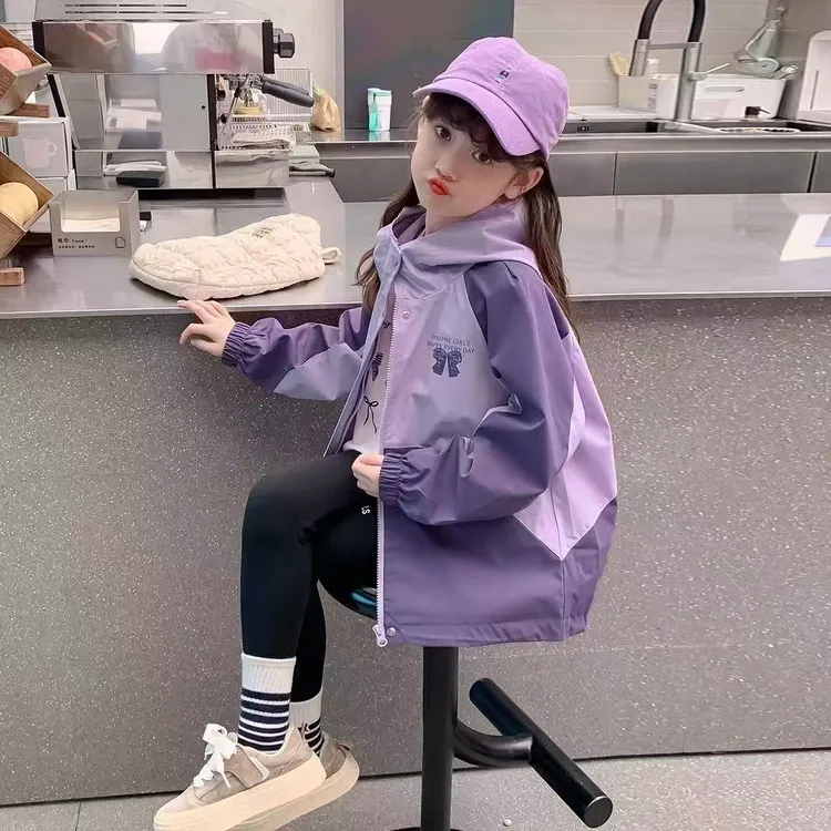 【夹棉】~2025女童秋冬新款时尚风衣潮酷时髦上衣外套10260