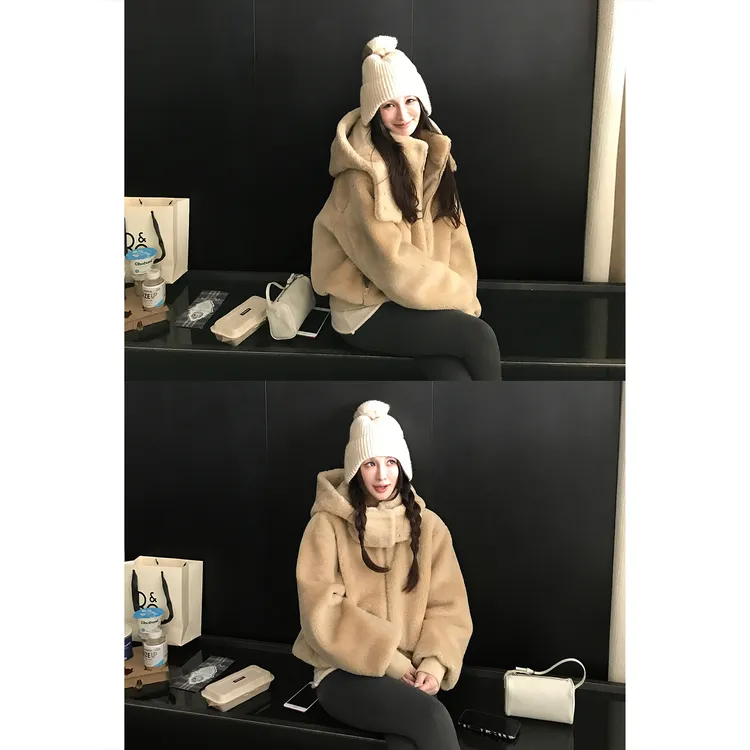 【现货】Skk Store '北美白女新宠'宁艺卓同款!私服环保羊剪绒仿皮