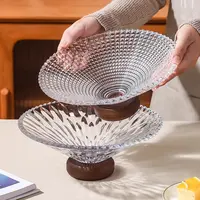 水果盘客厅家用玻璃果盘糖果盘前台茶几零食托盘大容量轻奢水果盆