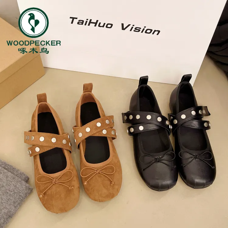 啄木鸟复古气质单鞋女鞋子2025年春秋季新款配裙子设计感玛丽珍鞋