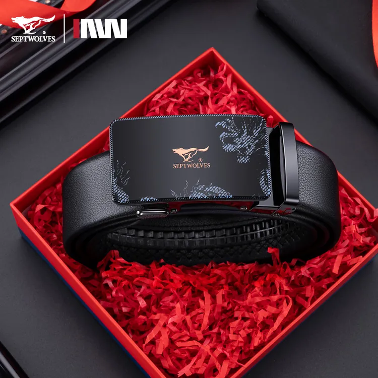 七匹狼皮带男士2026新款真皮高档正品头层牛皮腰带休闲年轻人裤带