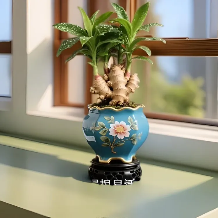 网红绿植福禄根养绿根专用盆水培生姜福禄根送礼必备年宵花卉禄根